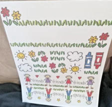 Stampin'Up Simply Scrappin'Crayon Kids 2 sheets Punch-out Quik Strips & Images