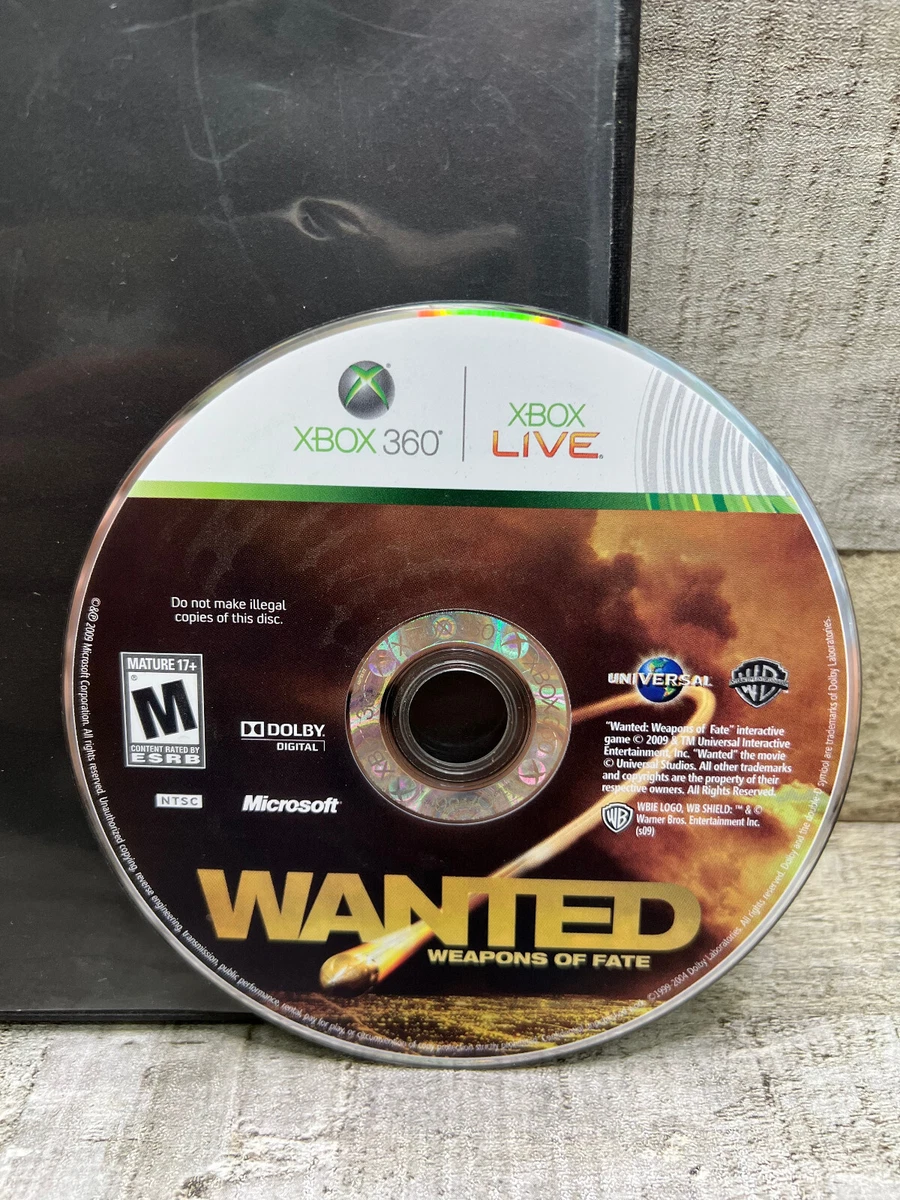 Wanted Weapons of Fate Xbox 360 Disc only Resurfaced disc