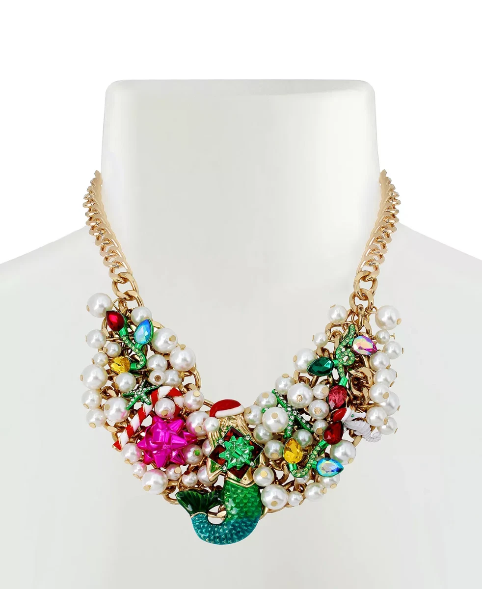 Christmas statement necklace clearance