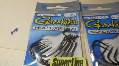 Gamakatsu Swimbait Frog Hook Weighted Superline Spring Lock 5pk