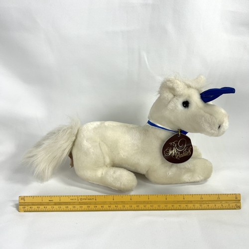 Vintage Dakin Playthings 1988 Unicorno Peluche Morbido Classici Smoking Blu 12"" Caratteristiche tecniche - Foto 3 di 12