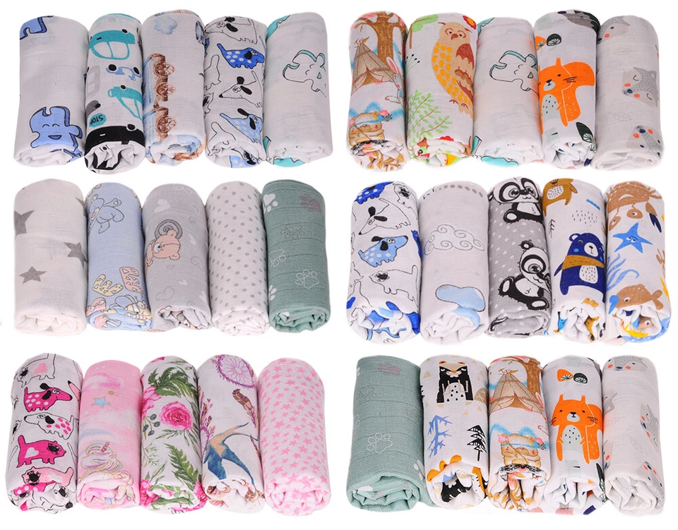 LA BORTINI Pack de 10 pañales de gasa tejidos herméticamente pañuelos para escupir pañuelos para bebé pañuelos para bebé