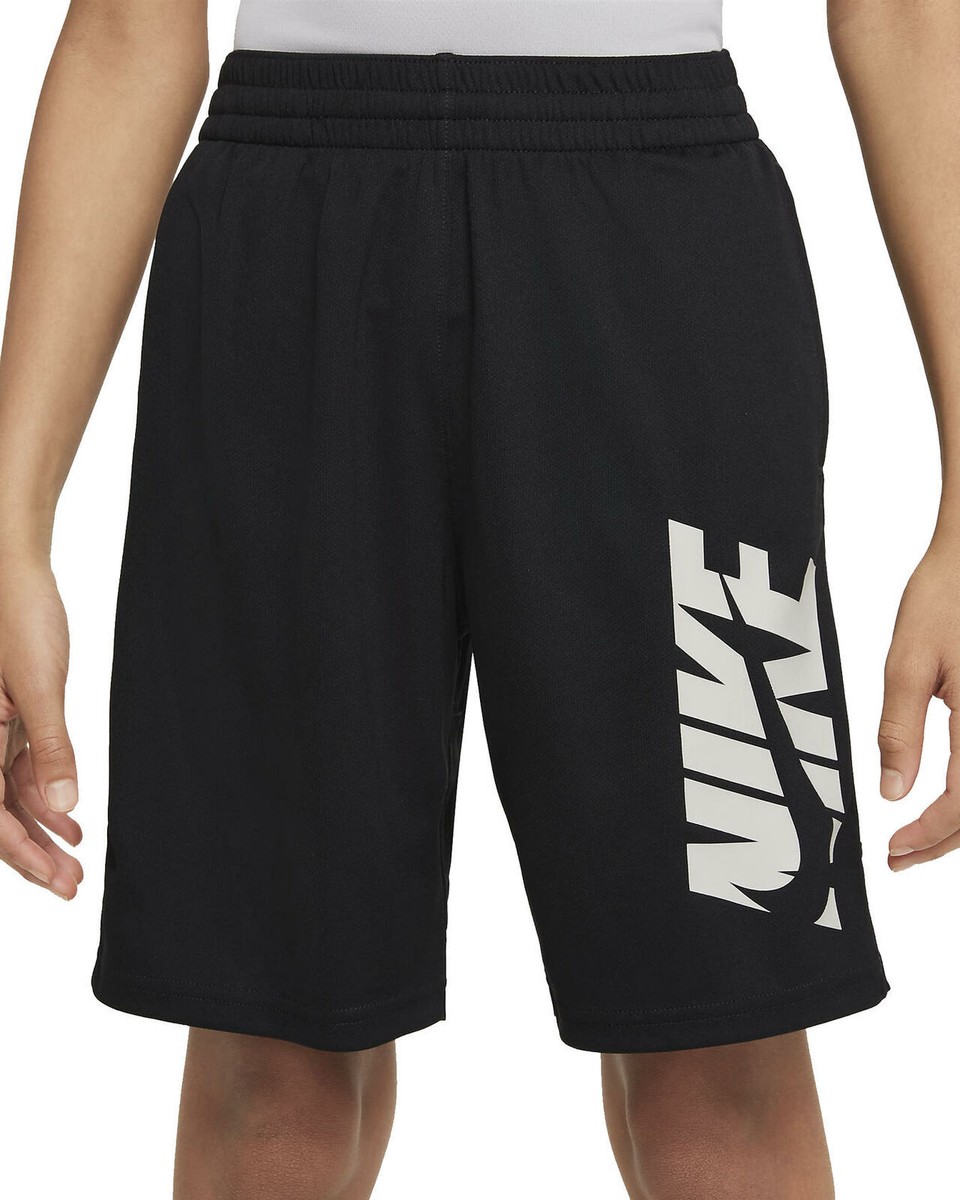 Nike DB5538-010 Youth Boy's Dri-Fit Training Shorts Polyester