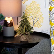 Small Mini Christmas Tree Gold Glitter Xmas Tabletop Ornament Home Decor 20cm