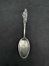 Antique Sterling Sault Ste. Marie, Mich. Souvenir Spoon, Mechanics Sterling Co.