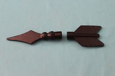 TERMINALI MOTTURA IN FERRO PER BASTONE TENDA DIAMETRO 20 MM. MOD DART FRECCIA
