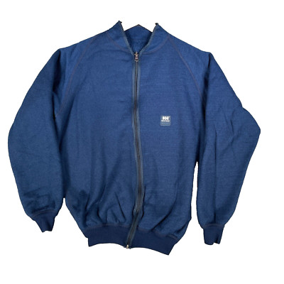Vintage Helly Hansen Fleece Mens Small Blue Sherpa Lined Made Norway Jacket Top