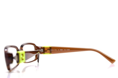 FENDI EYEGLASSES Clear Brown w/ Extra Replacement Fendi Logo 54-15-135 880 207 - Picture 9 of 16