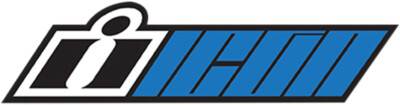 ICON Double Up Decal/Sticker (Blue) 6'' x 1.5'' | Sold Each