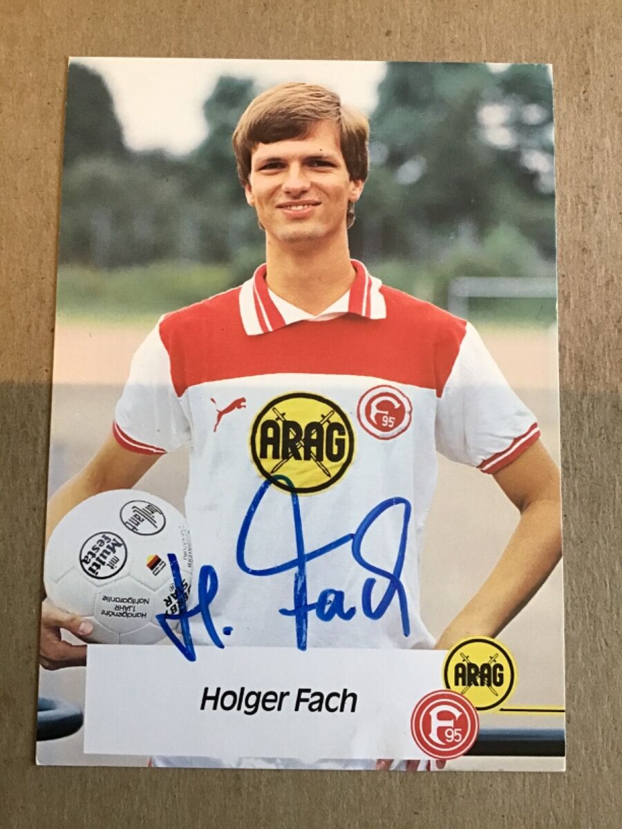 Holger Fach, Germany 🇩🇪 Fortuna Düsseldorf Panini 1985 signed