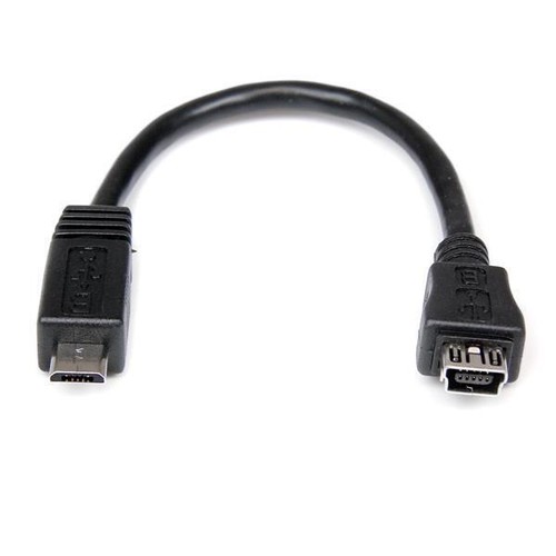 StarTech UUSBMUSBMF6 6in Micro USB to Mini USB Adapter Cable M/F USB