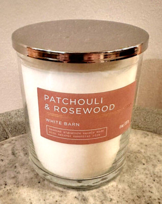 Bath & Body Works Candle PATCHOULI & ROSEWOOD Single Wick 8 oz NEW FALL