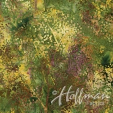 Hoffman Batiks Fabric - Bali Batik - #Q2142-334  Peter Dotty Branch
