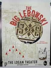 THE BIG LEBOWSKI Logan Theater Chicago movie screen print
