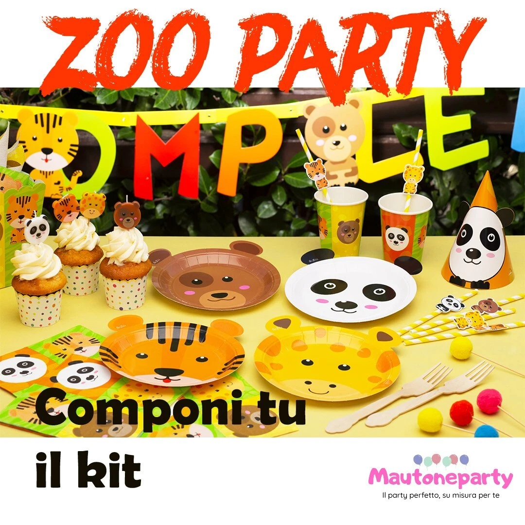 Set Festa Dinosauri Rosa 64 Pezzi - Piatti, Bicchieri E Tovaglioli Per