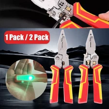 Wire Strippers with Electricity Measurement Function, 8in1 Wire Stripping Pliers