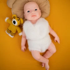 17.7inch Silicone Girl Doll 2.8kg Realistic Reborn Pretty Girl Newborn Baby Doll