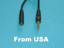 5 Pack 6inch  AUX Headphone 3.5mm Extension Cable Extender Audio Wire Cord USA