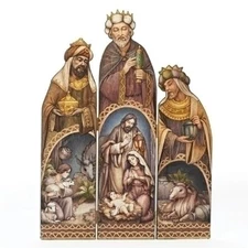 Roman 24" Tri-Panel Three Kings Holy Family Nativity Plaque Christmas NEW