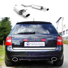 FOX Duplex Edelstahl Sportauspuff re li 1x140x90mm für Audi RS6 Typ 4B Bj.02-04