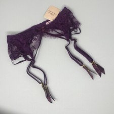 Agent Provocateur Tanya Deep Violet Suspender AP2 Small NWT