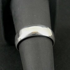 WM Wheeler Ring Silver Band wider Smooth Sterling 925 Size 8 Band Ring