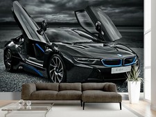 Super voiture de sport BMW i8 papier peint photo enfants affiche bricolage décoration