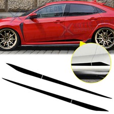 For Honda Civic 16-21 Black Stripe Vinyl Pre-cut Side Door Skirt Decor Stickers