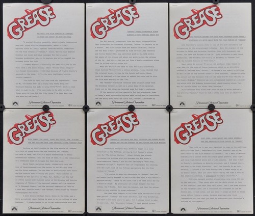 Grease 1978 PRESS KIT (FOLDER, 18 STILLS, NOTES)JOHN TRAVOLTA OLIVIA NEWTON-JOHN - Picture 6 of 16