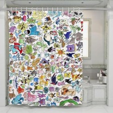 Assemble Species Anime Shower Curtain Set For Bathroom Decor Gift For Friends