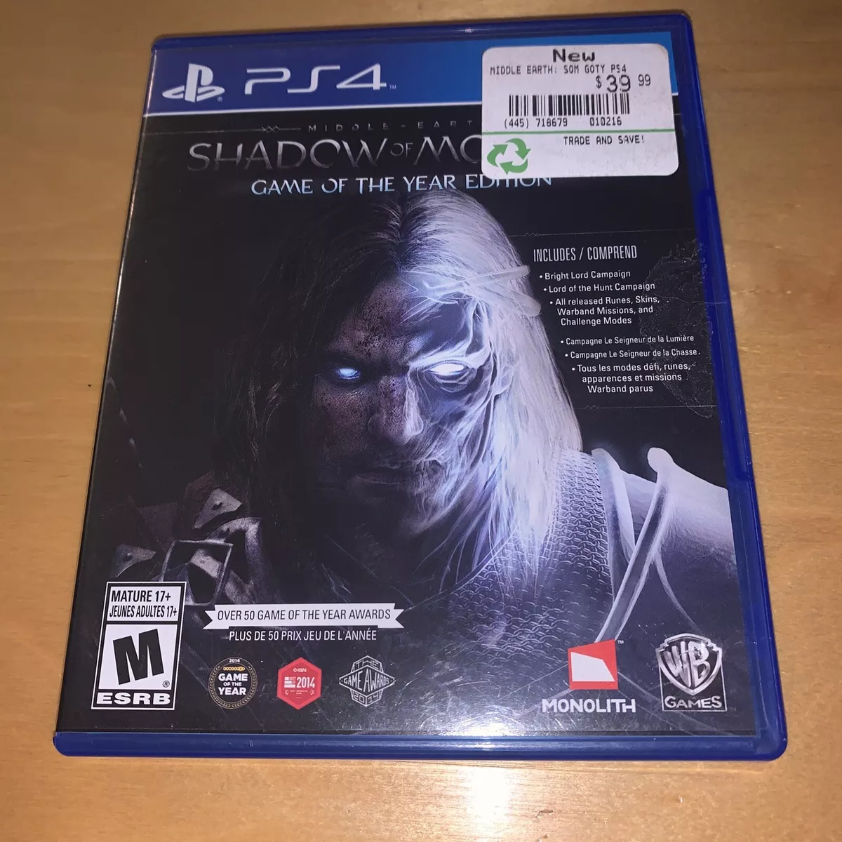 Middle-earth: Shadow of Mordor Game of the Year Edition - PlayStation 4