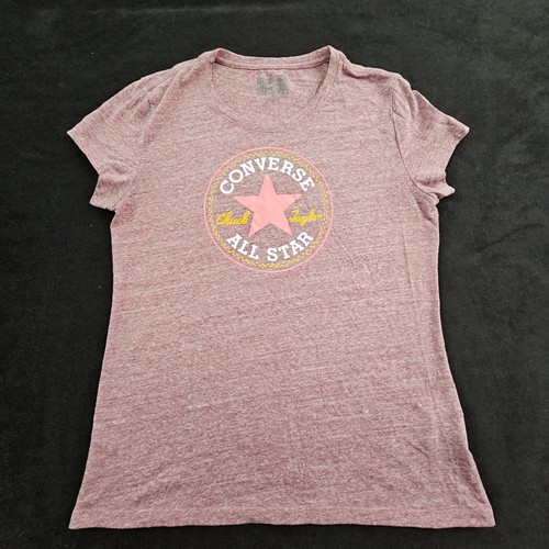 Converse All-Star Chuck Taylor Maroon Short Sleeve Tri-Blend T-Shirt Women's XL - 第 1/8 張圖片