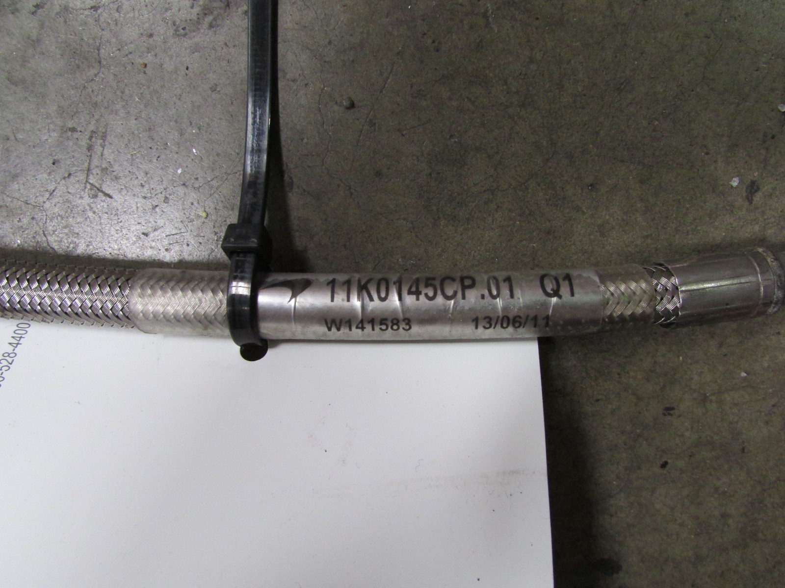 Mclaren MP4-12C Fuel Line, Used, P/N 11K0145CP.01