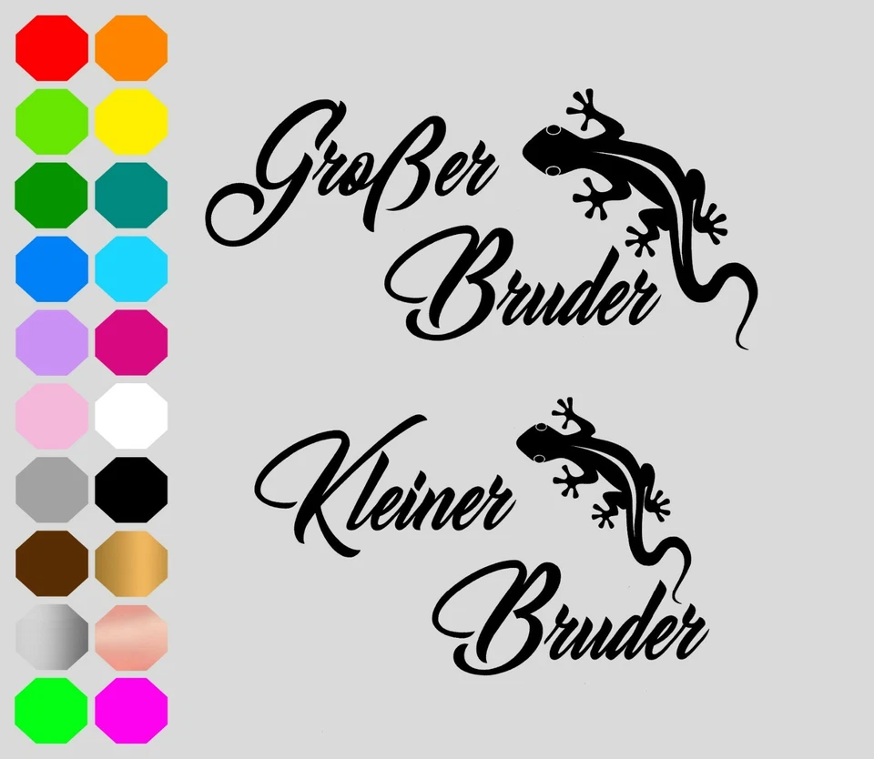 Grande fratello minore fratello lucertola immagine da stirare flex tessuti scuri e chiari