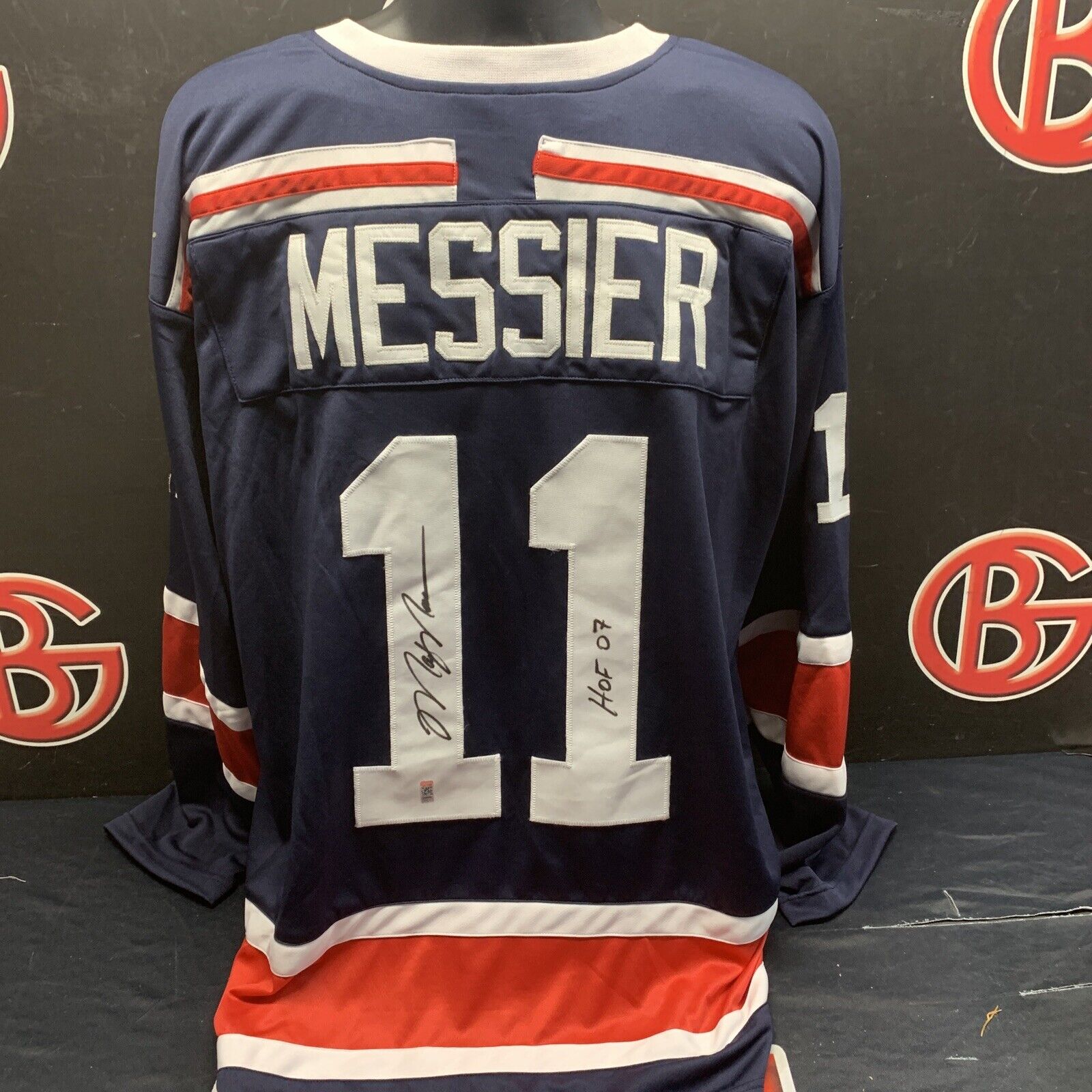 Mark Messier Autographed Jerseys, Signed Mark Messier Inscripted Jerseys