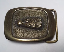 Vintage 1983 SMALL Embossed Eagle The Great American Buckle Company Embossed