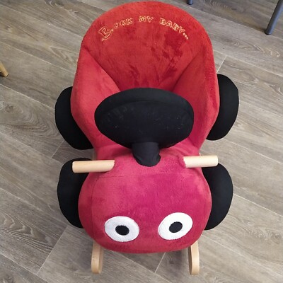 Baby Go Rocker -Schaukelauto aus Plüsch und Holz - kaum bespielt 