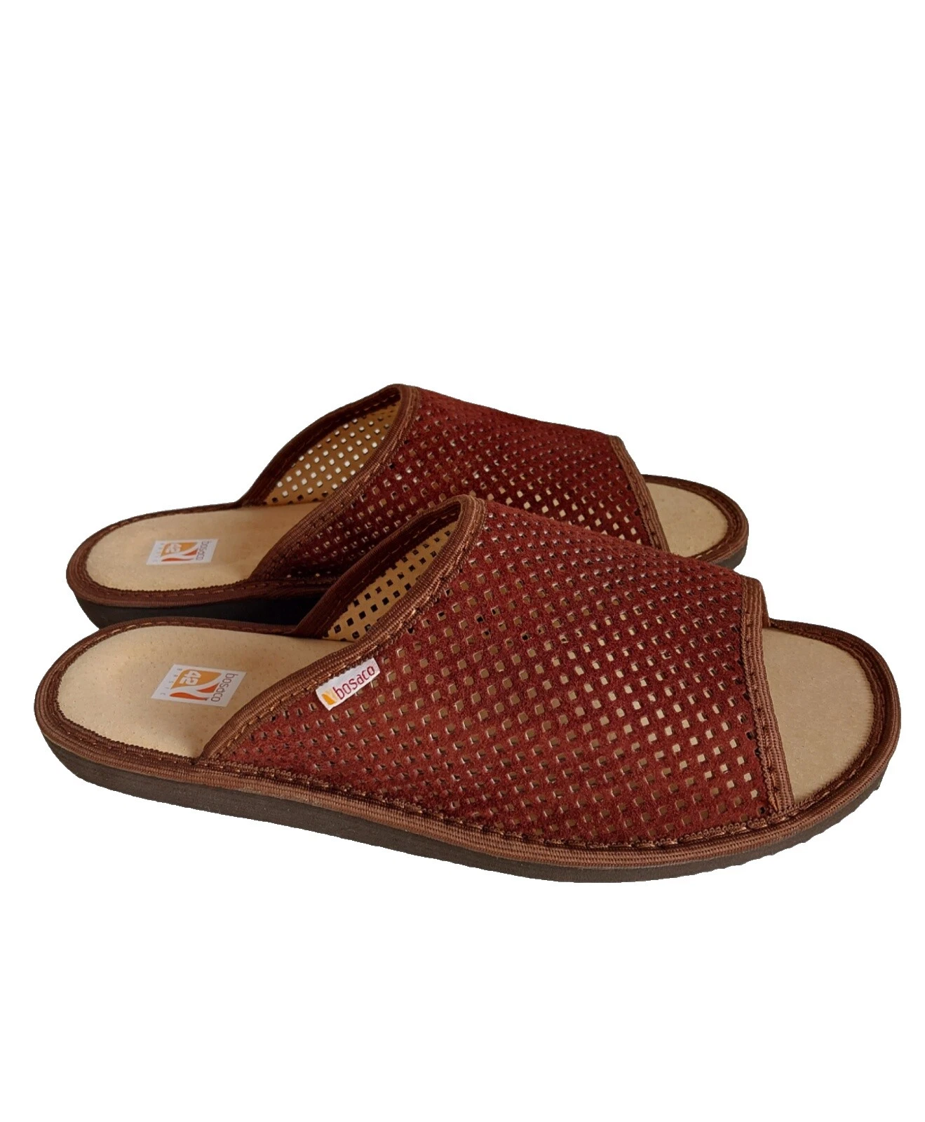 Zapatillas Marrón Handmade superior de cuero para hombres