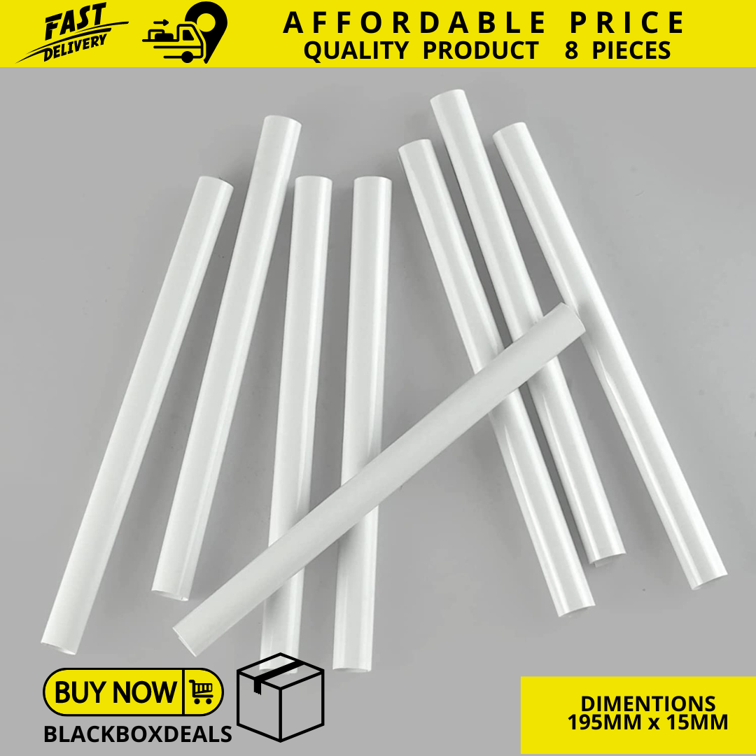 NEW 195 X 15MM WHITE RADIATOR PIPE COVERS SLEEVES SHROUDS SNAP AROUND