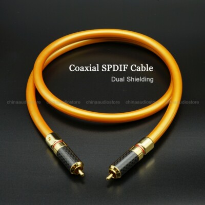75Ohm Digital Coaxial Cable Thick Conductor Dual Shield SPDIF Cable TV DAC AMP