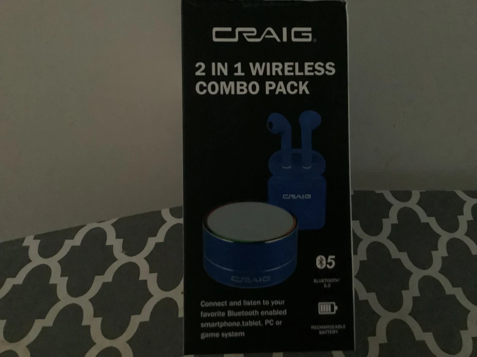 CRAIG 2合1无线组合包带蓝色真无线耳塞 — 第 4/4 张图片