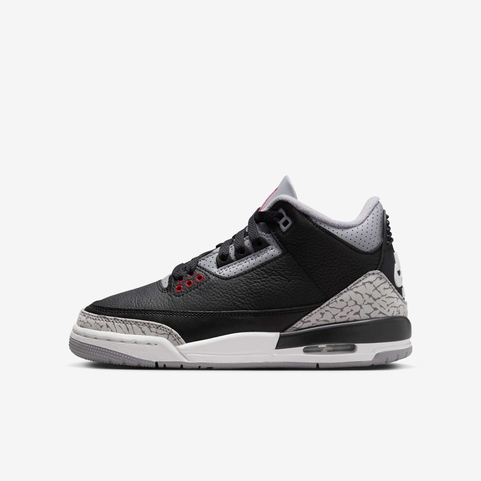 Air Jordan 3 Retro Black Cement Sneakers Size 5Y 6.5W BNIB