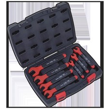 NEW! Insulated Open End Spanner Wrench Set 7pc VDE Approved 1500V DC 1000V AC