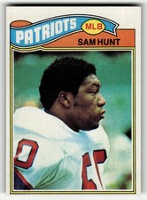 1977 Topps Sam Hunt #356 New England Patriots ROOKIE CARD HIGH GRADE BEAUTY!. rookie card picture