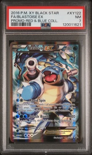 2016 POKEMON XY BLACK STAR PROMO BLASTOISE EX #XY122 HOLO PSA 7 NM #120011621