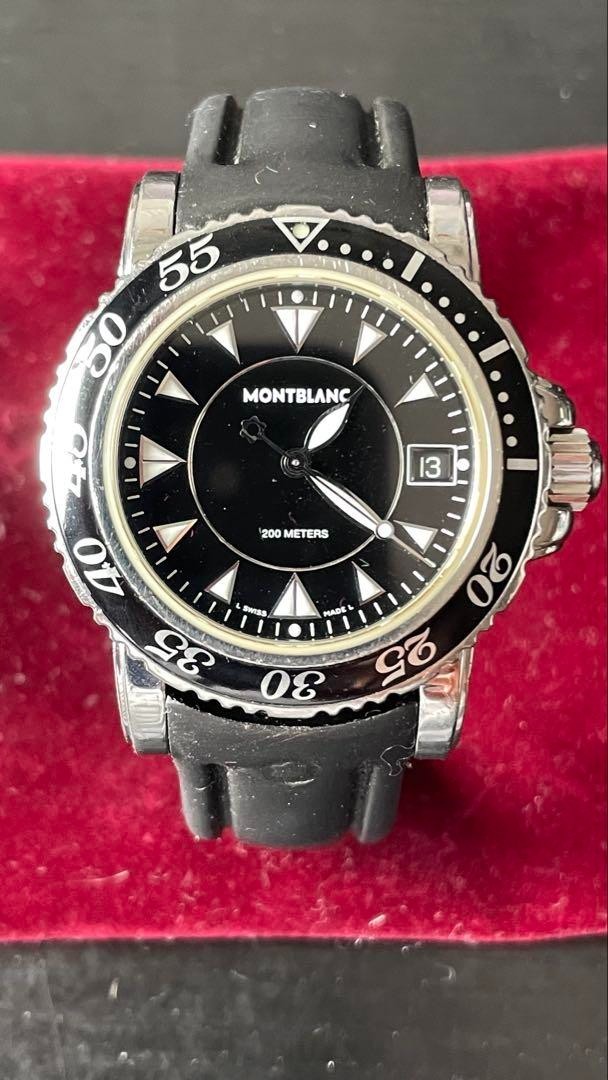 Y*K様 【正規品】MONTBLANC 腕時計　ジャンク可動品 Montblanc 7037 Meisterstück Date Quartz Men Black 38mm JAPAN Good