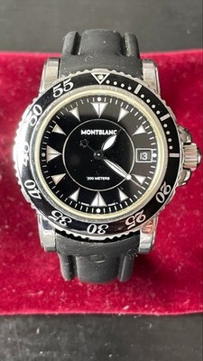 コズMONTBLANC Meisterstück Montblanc 7037 Meisterstück Date Quartz Men Black 38mm JAPAN Good