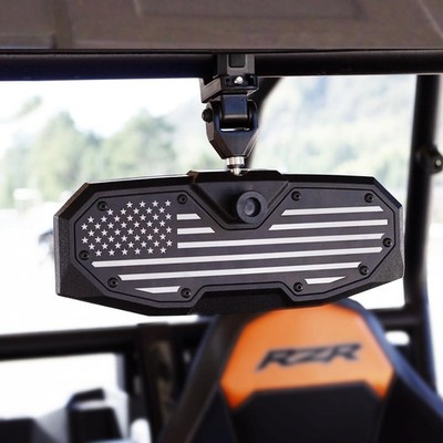 Esploratori UTV Rear View Mirror,2026 New Flag for 1.5 to 2.0 in, Black 