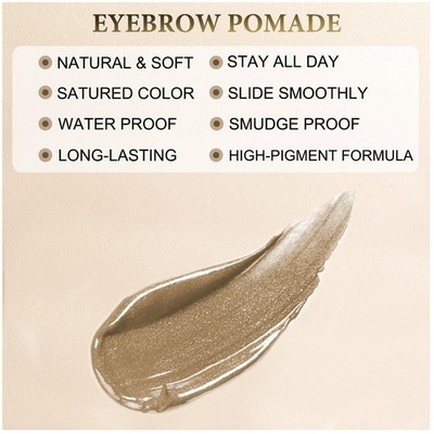 Brow Stamp Pencil Kit - Waterproof Eyebrow, Eyeliner, Pomade
