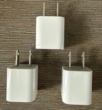 Original Apple 3 pack 5W USB Power Adapter Wall Charger for iPhone iPod - No Box